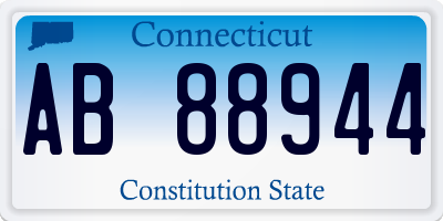 CT license plate AB88944