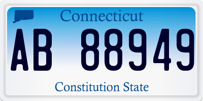 CT license plate AB88949