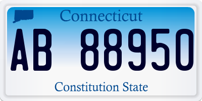 CT license plate AB88950