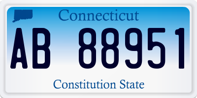 CT license plate AB88951