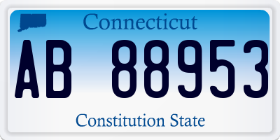 CT license plate AB88953