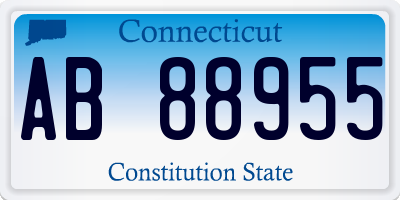 CT license plate AB88955