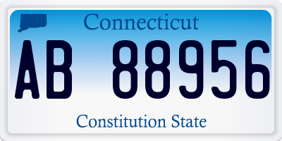 CT license plate AB88956