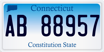 CT license plate AB88957