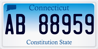 CT license plate AB88959