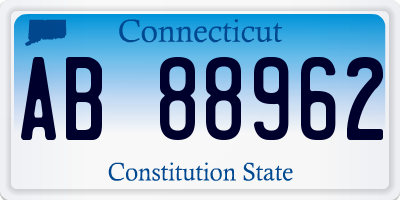 CT license plate AB88962