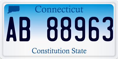 CT license plate AB88963