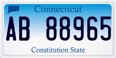 CT license plate AB88965