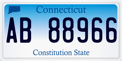 CT license plate AB88966