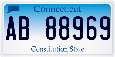 CT license plate AB88969