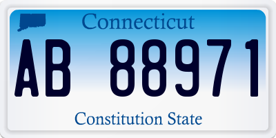 CT license plate AB88971