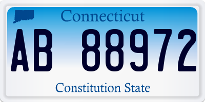 CT license plate AB88972