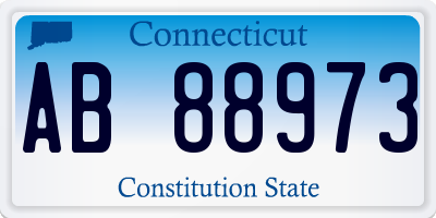 CT license plate AB88973