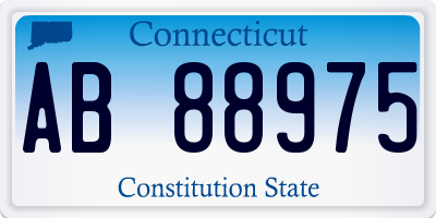 CT license plate AB88975