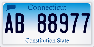 CT license plate AB88977