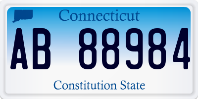 CT license plate AB88984