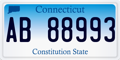 CT license plate AB88993