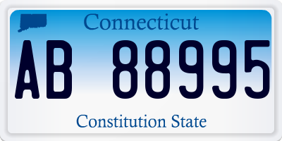 CT license plate AB88995