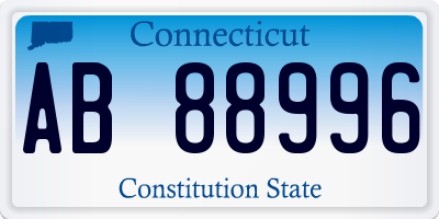 CT license plate AB88996