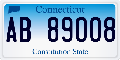 CT license plate AB89008