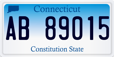 CT license plate AB89015