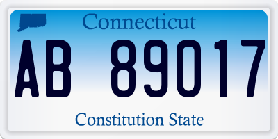CT license plate AB89017