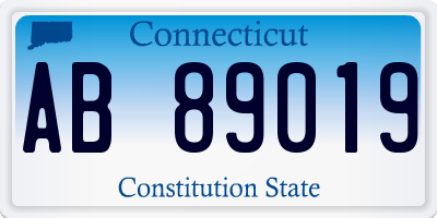 CT license plate AB89019