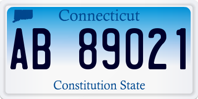 CT license plate AB89021