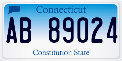 CT license plate AB89024