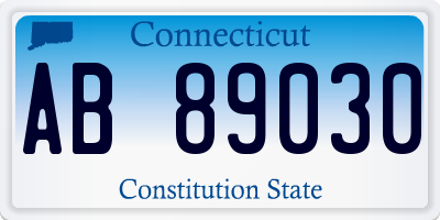 CT license plate AB89030
