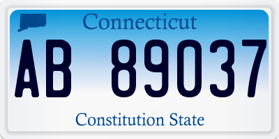 CT license plate AB89037
