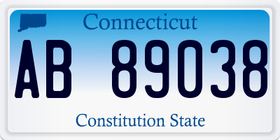 CT license plate AB89038