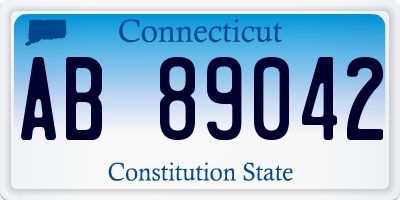 CT license plate AB89042