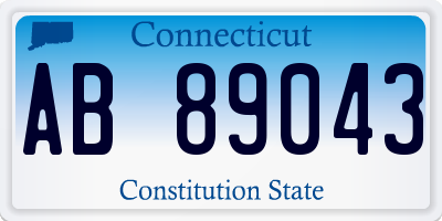 CT license plate AB89043