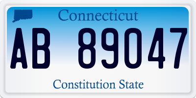 CT license plate AB89047