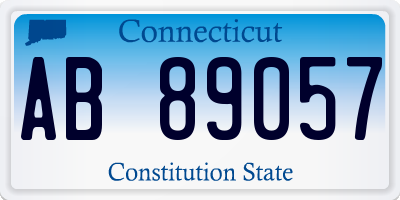CT license plate AB89057
