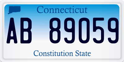 CT license plate AB89059