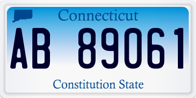 CT license plate AB89061