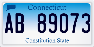 CT license plate AB89073