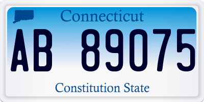 CT license plate AB89075