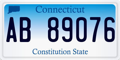 CT license plate AB89076