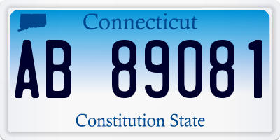 CT license plate AB89081