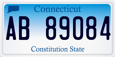 CT license plate AB89084