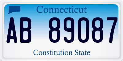 CT license plate AB89087