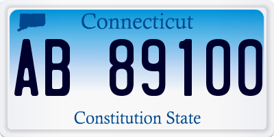 CT license plate AB89100