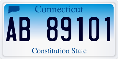 CT license plate AB89101