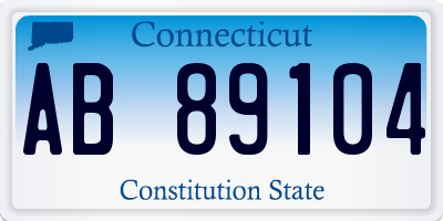 CT license plate AB89104