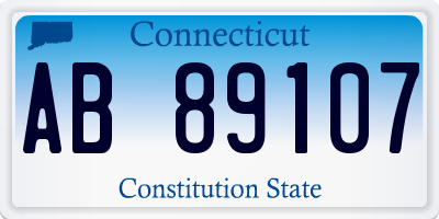 CT license plate AB89107