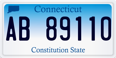 CT license plate AB89110