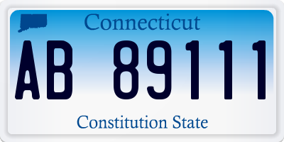 CT license plate AB89111